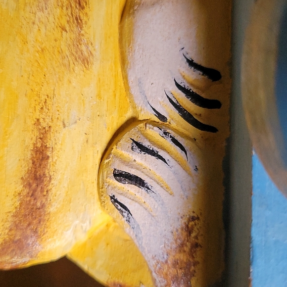 VINTAGE WOODEN TABBY CAT  PULL TOY - Picture 12 of 12